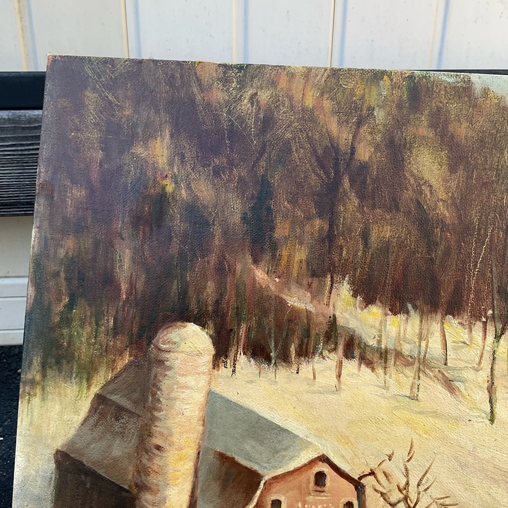 Original Artwork by Virginia Martin”Winter on the farm” unframed 16”X 20” - Picture 5 of 12